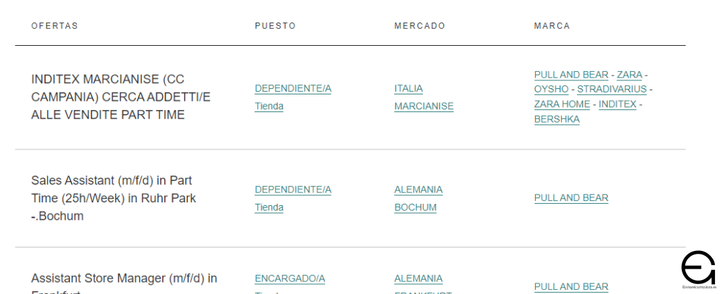 Pasos para inscribirte en ofertas de empleo de trabaja con nosotros Pull&Bear
